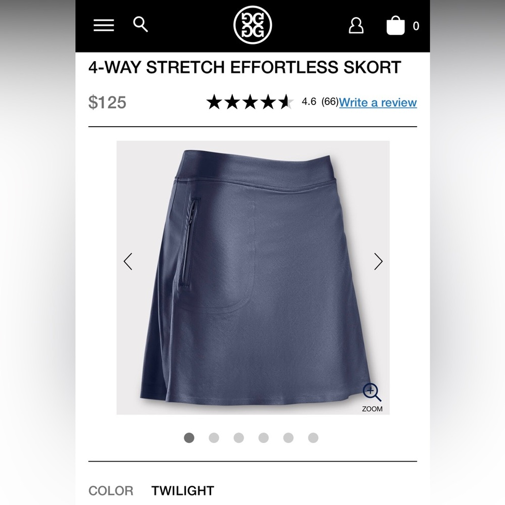 G/Fore twilight effortless skort